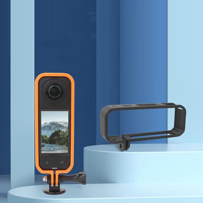 For Insta360 X5 360 Camera CQT Expandable Protective Cage Shockproof Case, Vertical Black, Horizontal Black, Vertical Orange, Horizontal Orange - ORIWHIZCQTDJI & Insta360 AccessoriesInsta360 X Series