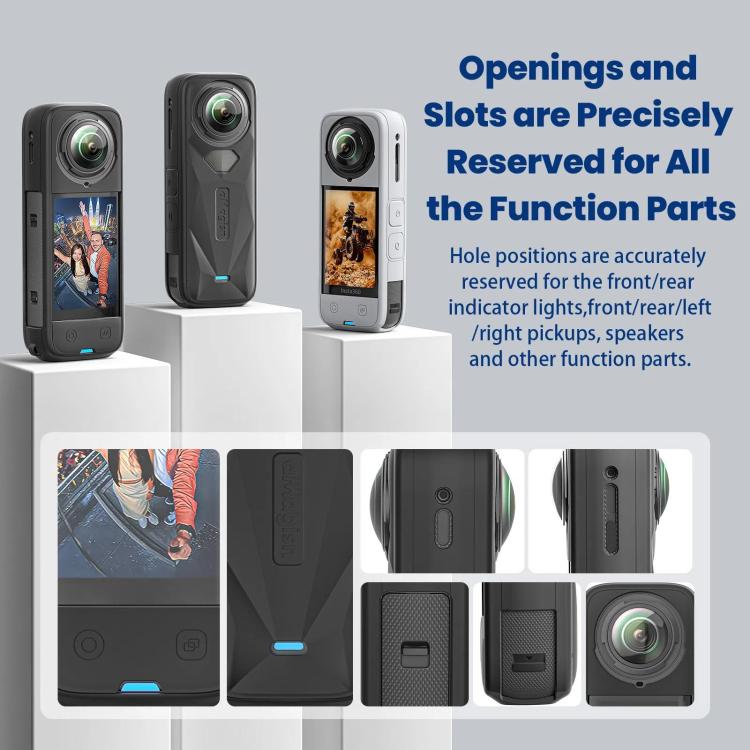 For Insta360 X5 Action Camera Protective Accessories, aMagisn Body Case+Lens Cap Black, aMagisn Body Case+Lens Cap Gray, aMagisn Body Case Black, aMagisn Body Case Gray - ORIWHIZaMagisnDJI & Insta360 AccessoriesInsta360 X Series