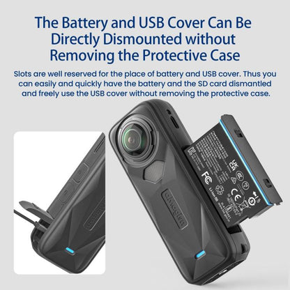 For Insta360 X5 Action Camera Protective Accessories, aMagisn Body Case+Lens Cap Black, aMagisn Body Case+Lens Cap Gray, aMagisn Body Case Black, aMagisn Body Case Gray - ORIWHIZaMagisnDJI & Insta360 AccessoriesInsta360 X Series
