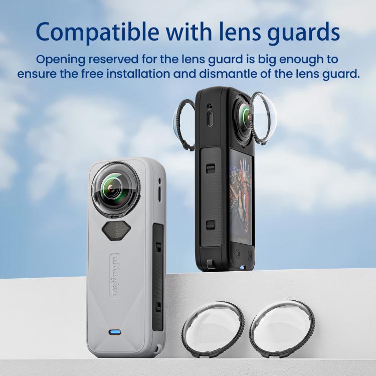 For Insta360 X5 Action Camera Protective Accessories, aMagisn Body Case+Lens Cap Black, aMagisn Body Case+Lens Cap Gray, aMagisn Body Case Black, aMagisn Body Case Gray - ORIWHIZaMagisnDJI & Insta360 AccessoriesInsta360 X Series