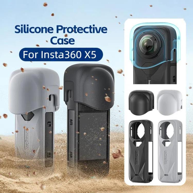 For Insta360 X5 Action Camera Protective Accessories, aMagisn Body Case+Lens Cap Black, aMagisn Body Case+Lens Cap Gray, aMagisn Body Case Black, aMagisn Body Case Gray - ORIWHIZaMagisnDJI & Insta360 AccessoriesInsta360 X Series