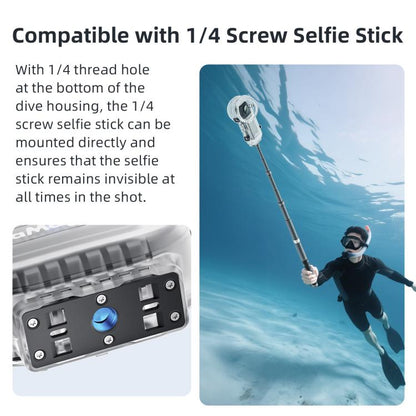 For Insta360 X5 AMagisn 60m/196ft Diving Case Quick - Release Full Invisible Waterproof Underwater Housing - ORIWHIZaMagisnDJI & Insta360 AccessoriesInsta360 X Series