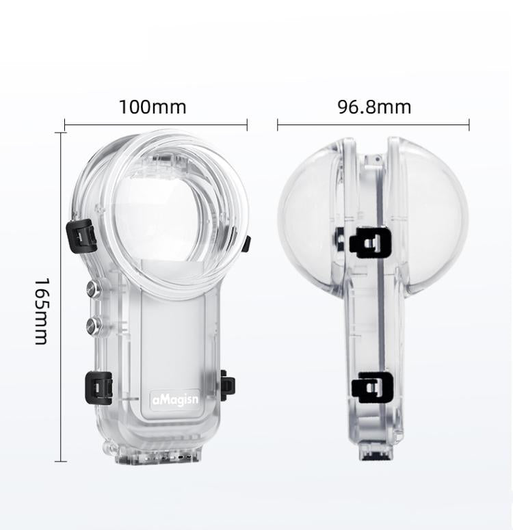 For Insta360 X5 AMagisn 60m/196ft Diving Case Quick - Release Full Invisible Waterproof Underwater Housing - ORIWHIZaMagisnDJI & Insta360 AccessoriesInsta360 X Series
