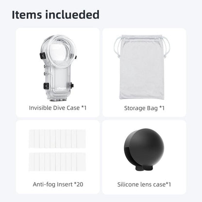 For Insta360 X5 AMagisn 60m/196ft Diving Case Quick - Release Full Invisible Waterproof Underwater Housing - ORIWHIZaMagisnDJI & Insta360 AccessoriesInsta360 X Series