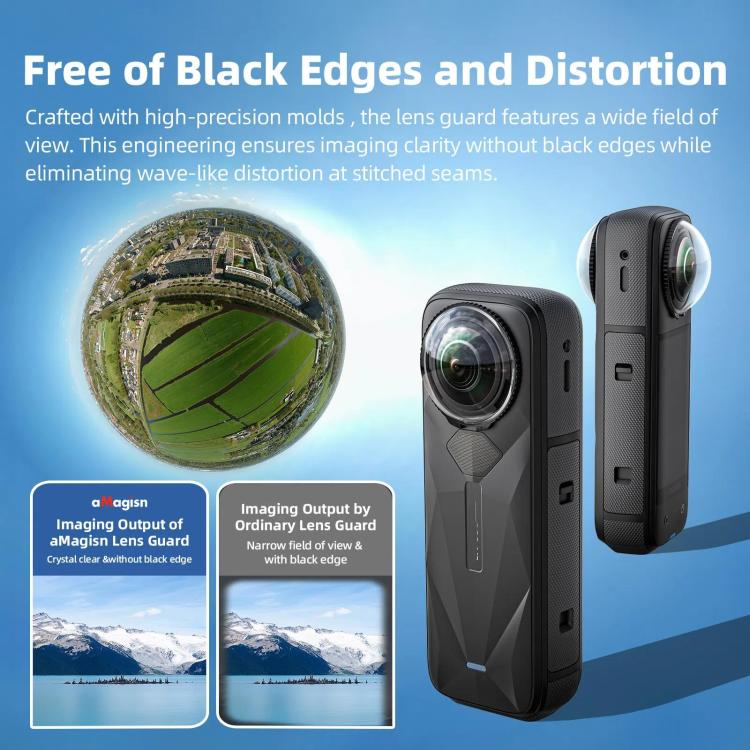 For Insta360 X5 Camera aMagisn Lens Guard Protector Detachable Anti - Scratch Glass Cover, Standard Edition - ORIWHIZaMagisnDJI & Insta360 AccessoriesInsta360 X Series