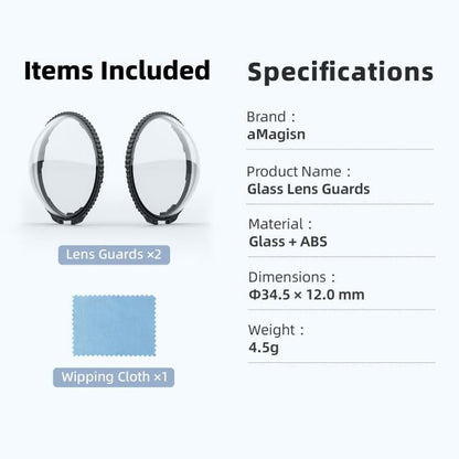 For Insta360 X5 Camera aMagisn Lens Guard Protector Detachable Anti - Scratch Glass Cover, Standard Edition - ORIWHIZaMagisnDJI & Insta360 AccessoriesInsta360 X Series