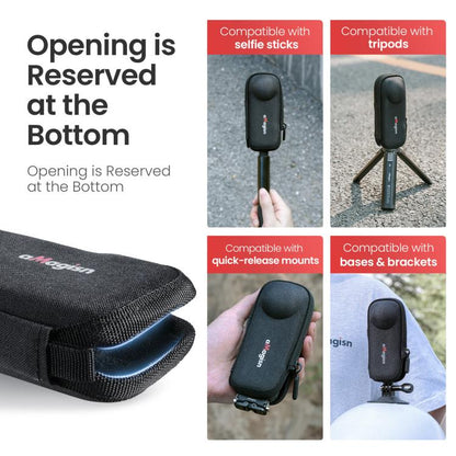 For Insta360 X5 Camera aMagisn Storage Bag Hard Shell Protective Case with Carabiner Clip, Storage Bag - ORIWHIZaMagisnDJI & Insta360 AccessoriesInsta360 X Series