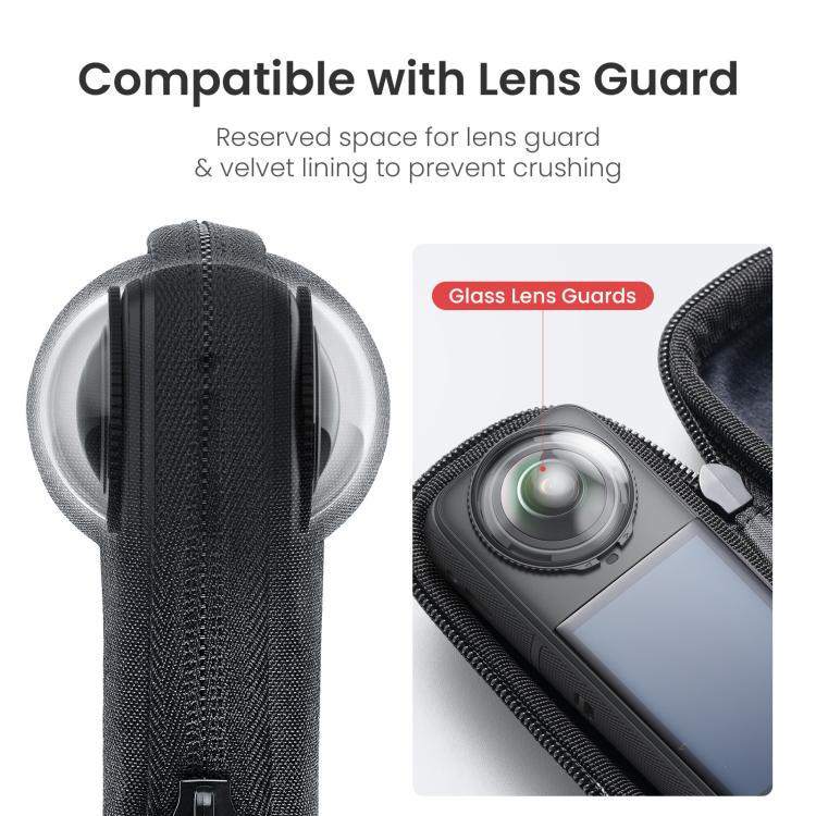 For Insta360 X5 Camera aMagisn Storage Bag Hard Shell Protective Case with Carabiner Clip, Storage Bag - ORIWHIZaMagisnDJI & Insta360 AccessoriesInsta360 X Series
