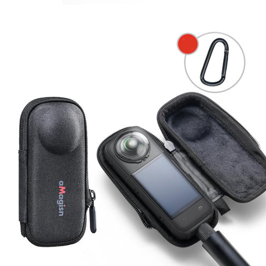 For Insta360 X5 Camera aMagisn Storage Bag Hard Shell Protective Case with Carabiner Clip, Storage Bag - ORIWHIZaMagisnDJI & Insta360 AccessoriesInsta360 X Series