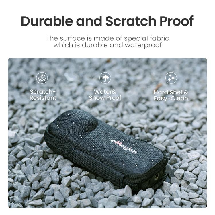 For Insta360 X5 Camera aMagisn Storage Bag Hard Shell Protective Case with Carabiner Clip, Storage Bag - ORIWHIZaMagisnDJI & Insta360 AccessoriesInsta360 X Series