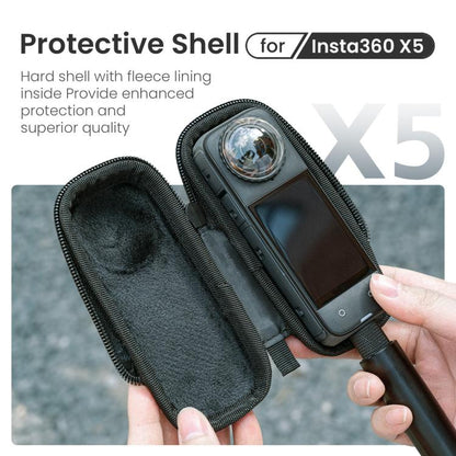 For Insta360 X5 Camera aMagisn Storage Bag Hard Shell Protective Case with Carabiner Clip, Storage Bag - ORIWHIZaMagisnDJI & Insta360 AccessoriesInsta360 X Series