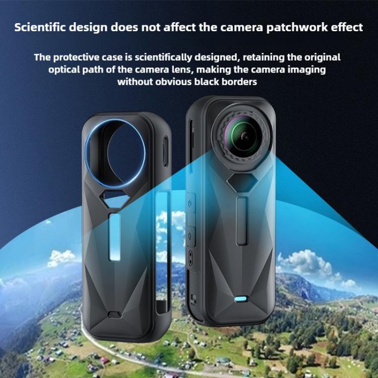 For Insta360 X5 Camera Body Cover Silicone Case with Lens Cover, Silicone Case with Lens Cover - ORIWHIZDJI & Insta360 AccessoriesInsta360 X SeriesProtection & Cases