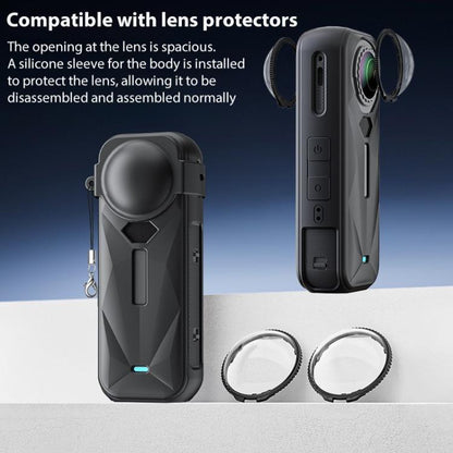 For Insta360 X5 Camera Body Cover Silicone Case with Lens Cover, Silicone Case with Lens Cover - ORIWHIZDJI & Insta360 AccessoriesInsta360 X SeriesProtection & Cases