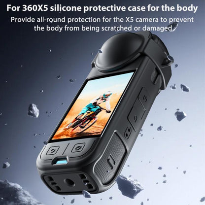 For Insta360 X5 Camera Body Cover Silicone Case with Lens Cover, Silicone Case with Lens Cover - ORIWHIZDJI & Insta360 AccessoriesInsta360 X SeriesProtection & Cases