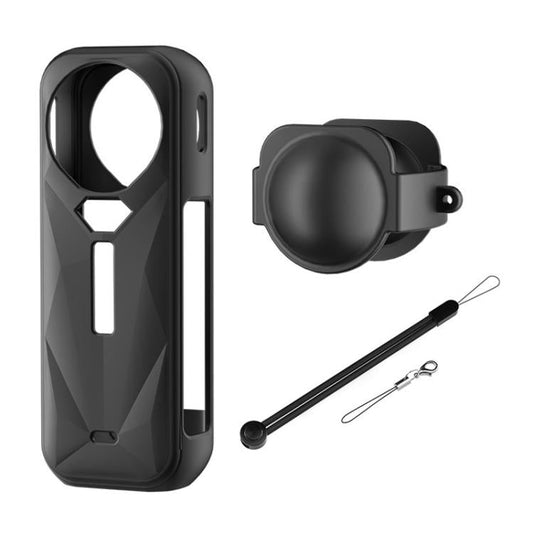 For Insta360 X5 Camera Body Cover Silicone Case with Lens Cover, Silicone Case with Lens Cover - ORIWHIZDJI & Insta360 AccessoriesInsta360 X SeriesProtection & Cases