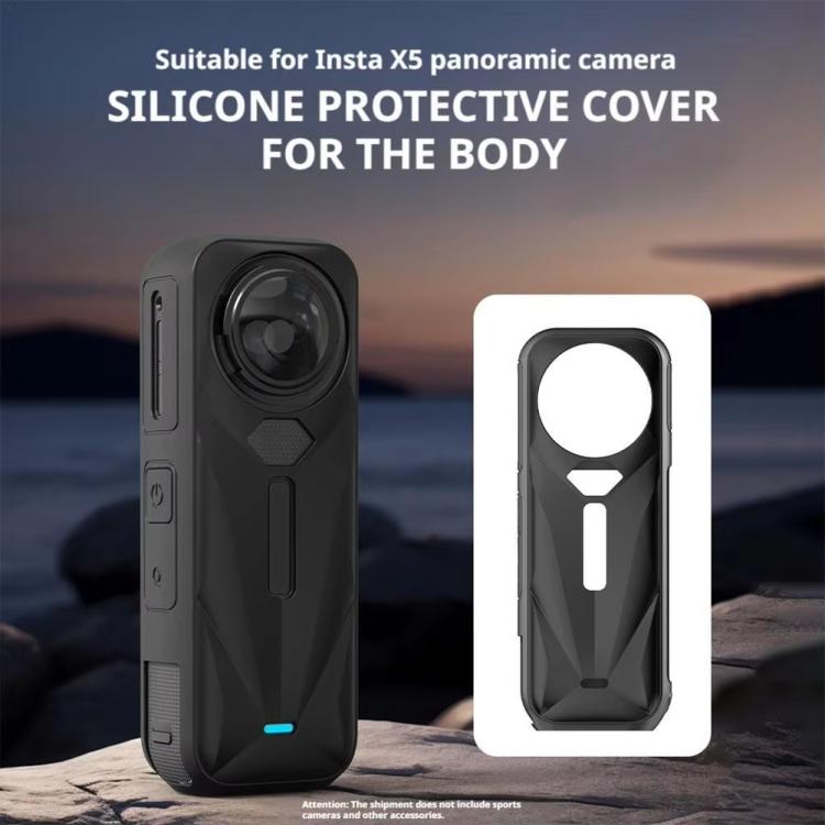 For Insta360 X5 Camera Silicone Case Body Cover Anti - dust and Stain - resistant Protective Shell, Silicone Case - ORIWHIZDJI & Insta360 AccessoriesInsta360 X SeriesProtection & Cases