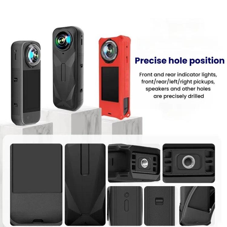 For Insta360 X5 Camera Silicone Cover Case With Lens Cap Shockproof Protective Shell - ORIWHIZDJI & Insta360 AccessoriesInsta360 X SeriesProtection & Cases