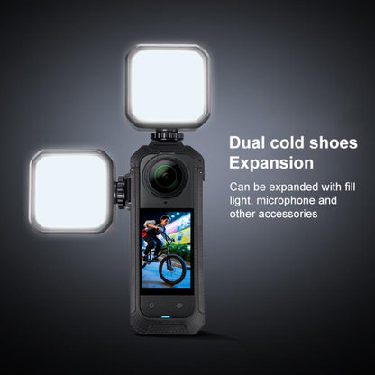 For Insta360 X5 Cold Shoe Carbon Fiber Texture ABS Plastic Protective Frame - ORIWHIZDJI & Insta360 AccessoriesInsta360 X SeriesProtection & Cases
