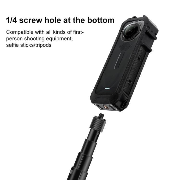 For Insta360 X5 Cold Shoe Carbon Fiber Texture ABS Plastic Protective Frame - ORIWHIZDJI & Insta360 AccessoriesInsta360 X SeriesProtection & Cases