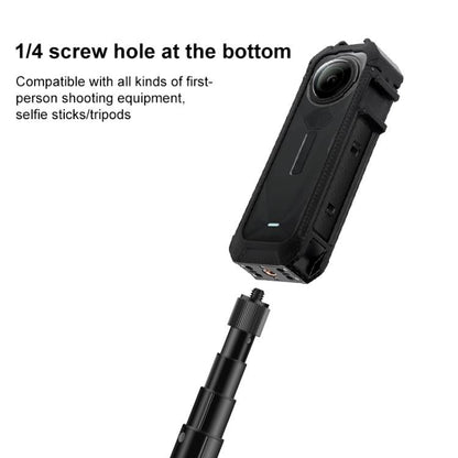 For Insta360 X5 Cold Shoe Carbon Fiber Texture ABS Plastic Protective Frame - ORIWHIZDJI & Insta360 AccessoriesInsta360 X SeriesProtection & Cases