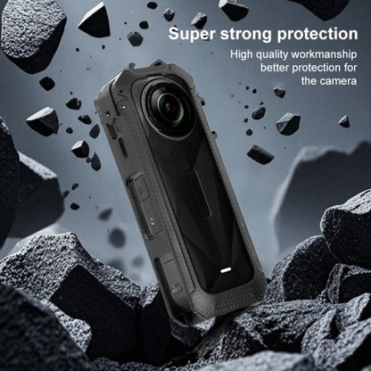 For Insta360 X5 Cold Shoe Carbon Fiber Texture ABS Plastic Protective Frame - ORIWHIZDJI & Insta360 AccessoriesInsta360 X SeriesProtection & Cases