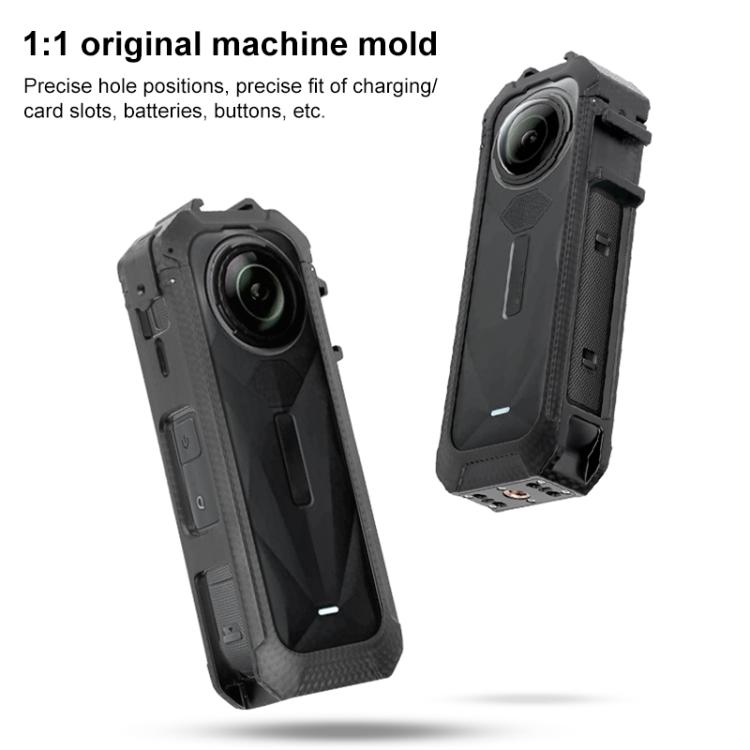 For Insta360 X5 Cold Shoe Carbon Fiber Texture ABS Plastic Protective Frame - ORIWHIZDJI & Insta360 AccessoriesInsta360 X SeriesProtection & Cases