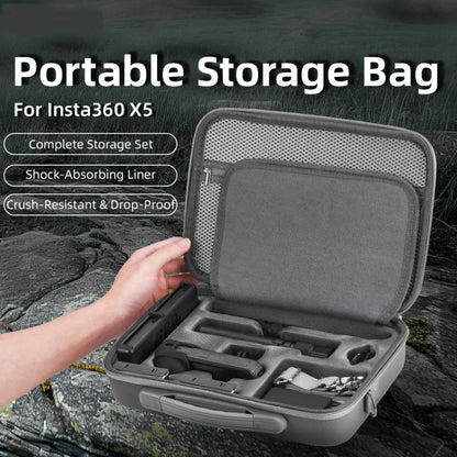 For Insta360 X5 Flymile All - in - One Storage Shoulder Bag Durable PU + Lycra Material Carrying Case, PU + Lycra - ORIWHIZDJI & Insta360 AccessoriesFlymileInsta360 X Series