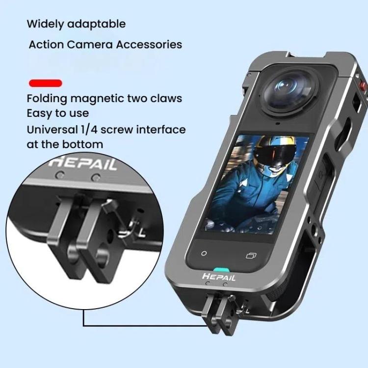 For Insta360 X5 HEPAIL AC - 81 Metal Rabbit Cage Extended Protective Frame, AC - 81 - ORIWHIZDJI & Insta360 AccessoriesHEPAILInsta360 X Series