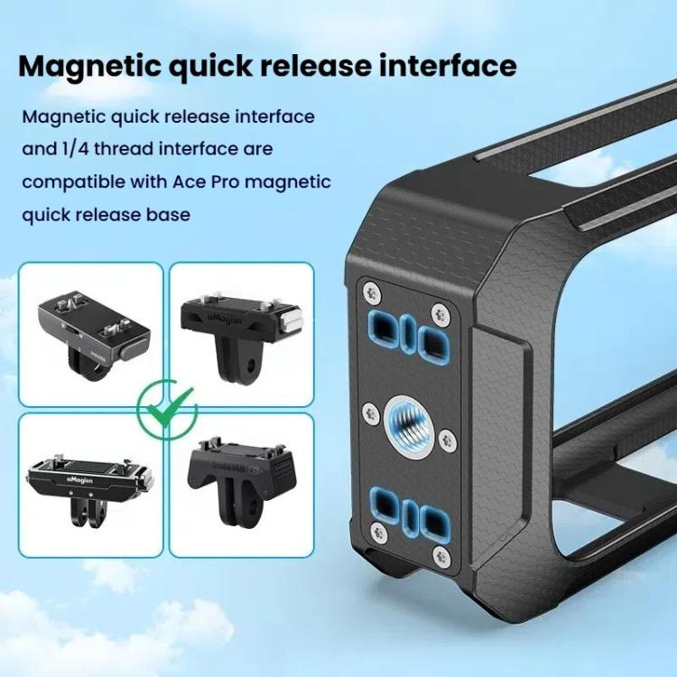 For Insta360 X5 Plastic Protective Frame Magnetic Quick - Release Camera Cage Expansion Bracket, Plastic Frame - ORIWHIZDJI & Insta360 AccessoriesInsta360 X SeriesProtection & Cases