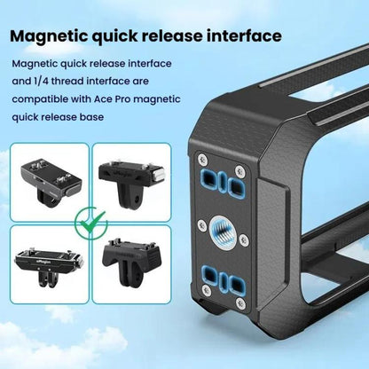 For Insta360 X5 Plastic Protective Frame Magnetic Quick - Release Camera Cage Expansion Bracket, Plastic Frame - ORIWHIZDJI & Insta360 AccessoriesInsta360 X SeriesProtection & Cases