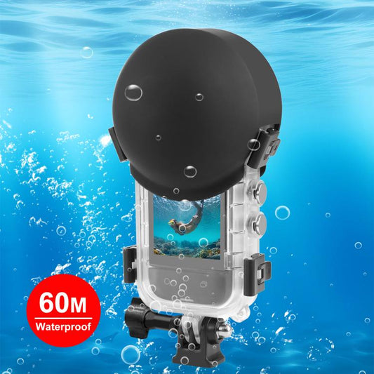 For Insta360 X5 PULUZ 60m Waterproof Sealed Diving Case with Silicone Lens Cover, Diving Case with Silicone Lens Cover - ORIWHIZDJI & Insta360 AccessoriesInsta360 X SeriesProtection & Cases