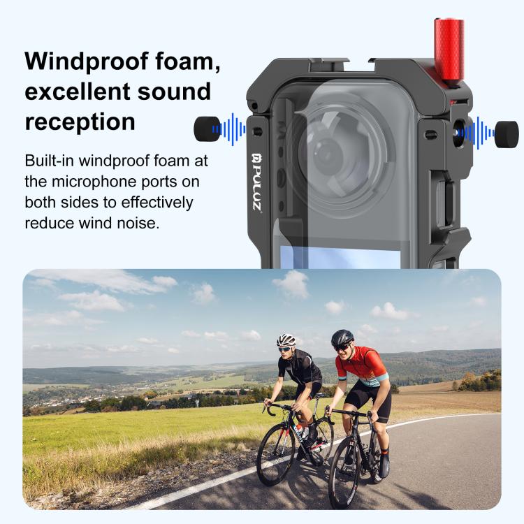 For Insta360 X5 PULUZ Metal Protective Cage Rig Housing Frame with Lens Cover, Metal Protective Cage - ORIWHIZDJI & Insta360 AccessoriesInsta360 X SeriesProtection & Cases