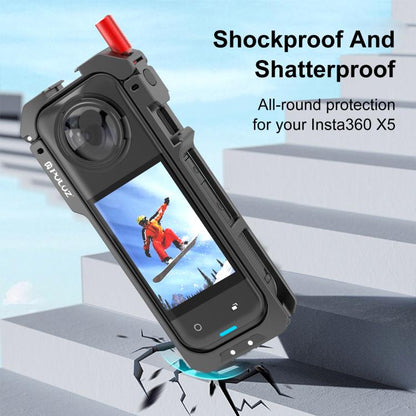 For Insta360 X5 PULUZ Metal Protective Cage Rig Housing Frame with Lens Cover, Metal Protective Cage - ORIWHIZDJI & Insta360 AccessoriesInsta360 X SeriesProtection & Cases