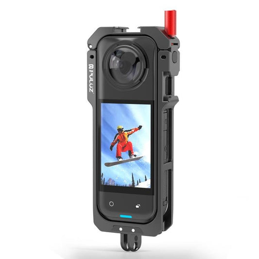 For Insta360 X5 PULUZ Metal Protective Cage Rig Housing Frame with Lens Cover, Metal Protective Cage - ORIWHIZDJI & Insta360 AccessoriesInsta360 X SeriesProtection & Cases