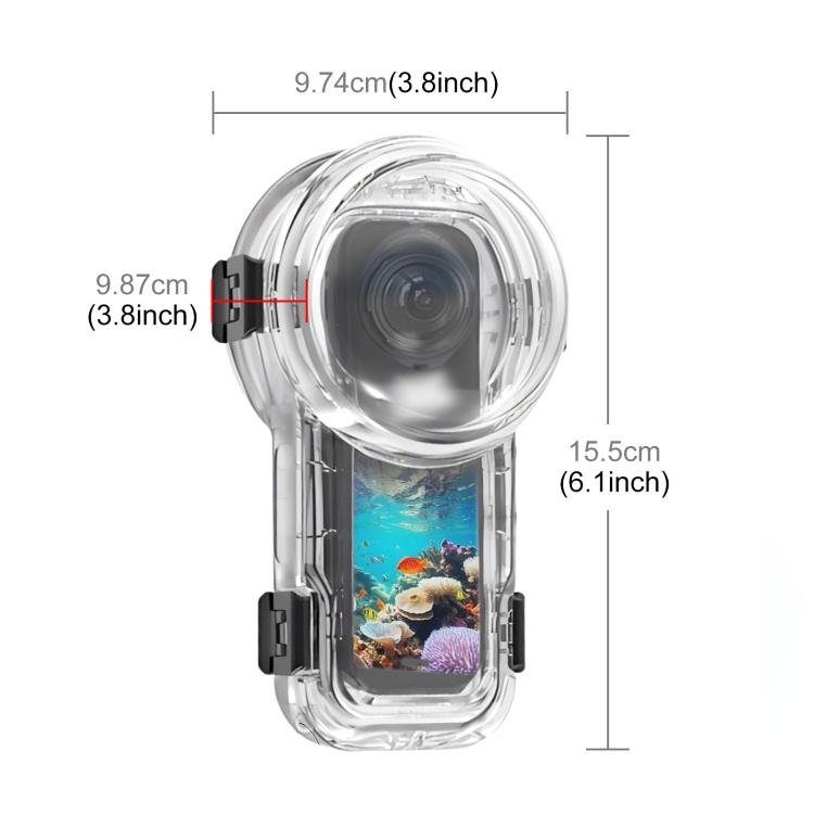 For Insta360 X5 PULUZ Quick Release 60m Waterproof Sealed Diving Case, Quick Release Diving Case - ORIWHIZDJI & Insta360 AccessoriesInsta360 X SeriesProtection & Cases