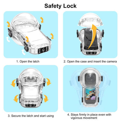 For Insta360 X5 PULUZ Quick Release 60m Waterproof Sealed Diving Case, Quick Release Diving Case - ORIWHIZDJI & Insta360 AccessoriesInsta360 X SeriesProtection & Cases
