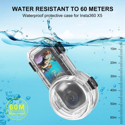 For Insta360 X5 PULUZ Quick Release 60m Waterproof Sealed Diving Case, Quick Release Diving Case - ORIWHIZDJI & Insta360 AccessoriesInsta360 X SeriesProtection & Cases