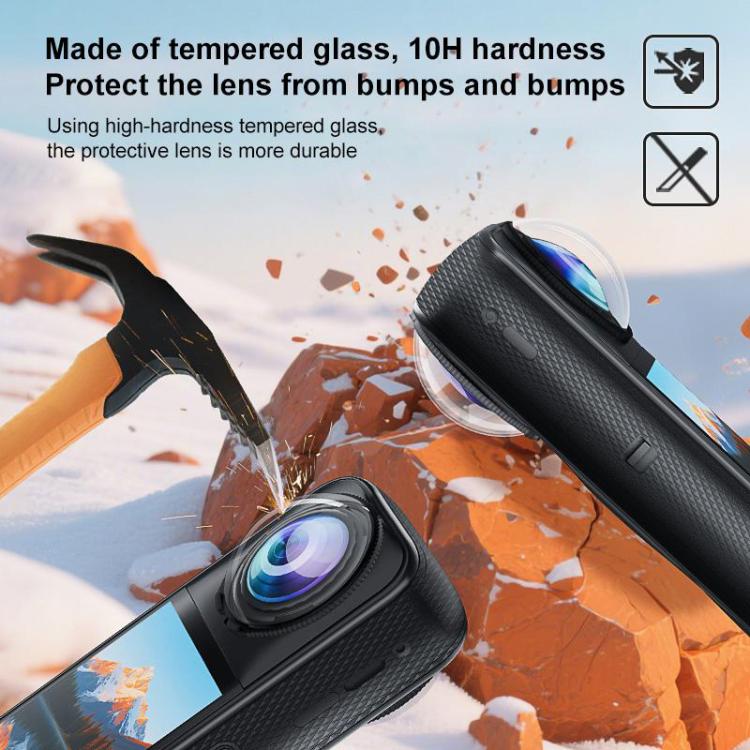 For Insta360 X5 PULUZ Rotating Optical Tempered Glass Lens Guard Protective Cover, Rotating Glass Lens Guard - ORIWHIZDJI & Insta360 AccessoriesInsta360 X SeriesLen Accessories