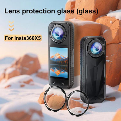 For Insta360 X5 PULUZ Rotating Optical Tempered Glass Lens Guard Protective Cover, Rotating Glass Lens Guard - ORIWHIZDJI & Insta360 AccessoriesInsta360 X SeriesLen Accessories