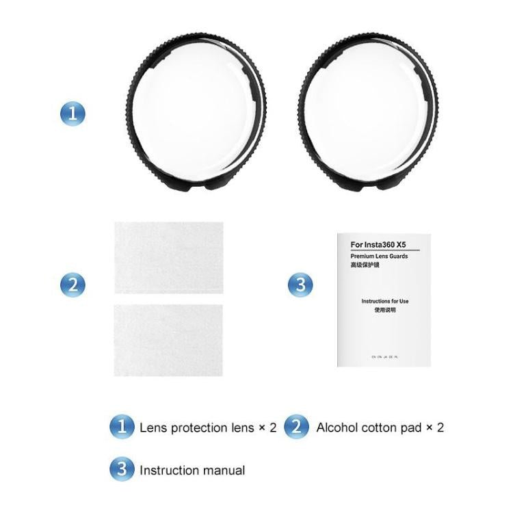 For Insta360 X5 PULUZ Rotating Optical Tempered Glass Lens Guard Protective Cover, Rotating Glass Lens Guard - ORIWHIZDJI & Insta360 AccessoriesInsta360 X SeriesLen Accessories