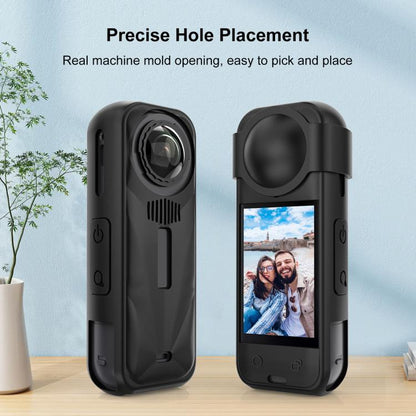 For Insta360 X5 PULUZ Silicone Protective Case with Lens Cover, Silicone Case with Lens Cover (Black), Silicone Case with Lens Cover (Blue), Silicone Case with Lens Cover (Red) - ORIWHIZDJI & Insta360 AccessoriesInsta360 X SeriesProtection & Cases