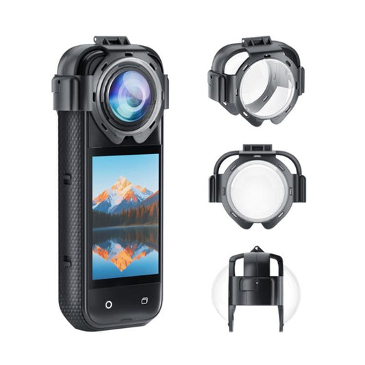 غطاء حماية عدسة زجاجي مقوى بصري من PULUZ، سهل التركيب، لكاميرا Insta360 X5، متوافق مع ملحقات Insta360 X5 من ORIWHIZDJI وسلسلة Insta360 X.