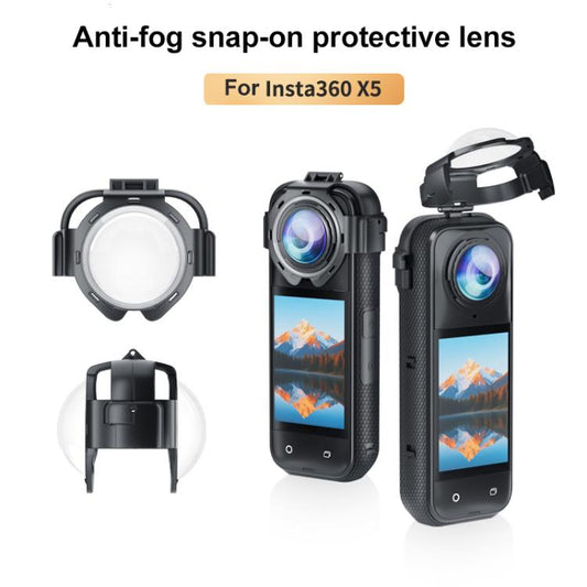 غطاء حماية عدسة زجاجي مقوى بصري من PULUZ، سهل التركيب، لكاميرا Insta360 X5، متوافق مع ملحقات Insta360 X5 من ORIWHIZDJI وسلسلة Insta360 X.