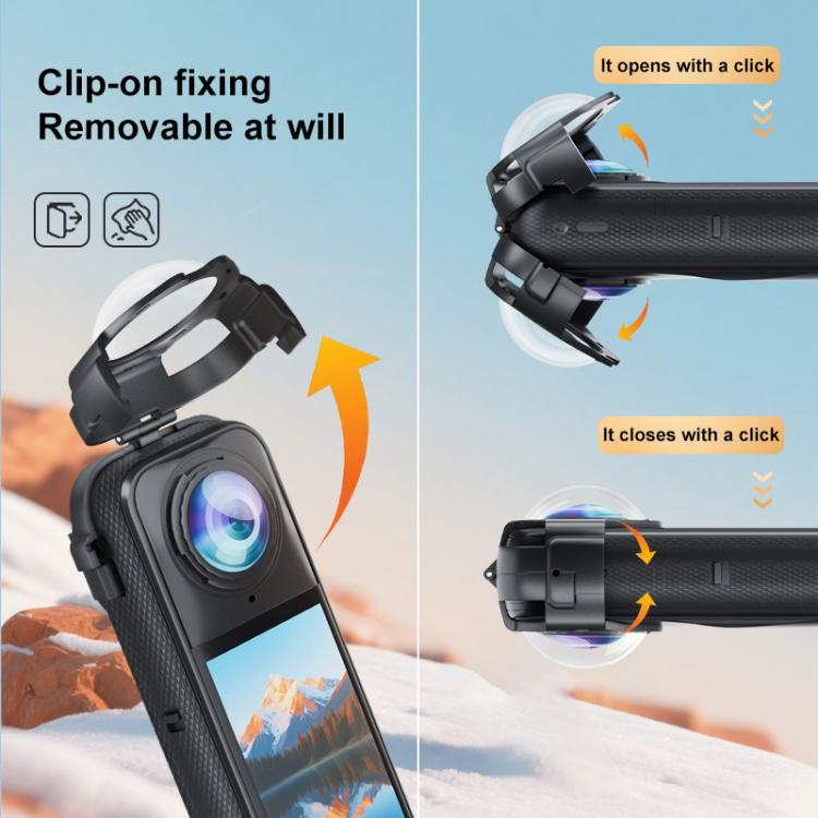 For Insta360 X5 PULUZ Snap - on Optical Tempered Glass Lens Guard Protective Cover, For Insta360 X5 - ORIWHIZDJI & Insta360 AccessoriesInsta360 X SeriesLen Accessories