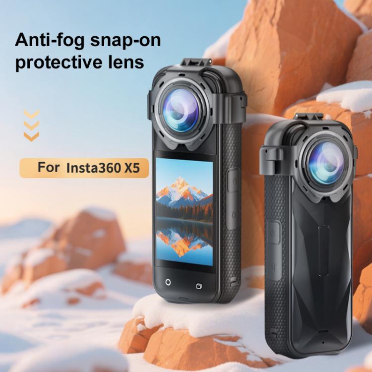For Insta360 X5 PULUZ Snap - on Optical Tempered Glass Lens Guard Protective Cover, For Insta360 X5 - ORIWHIZDJI & Insta360 AccessoriesInsta360 X SeriesLen Accessories