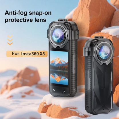 For Insta360 X5 PULUZ Snap - on Optical Tempered Glass Lens Guard Protective Cover, For Insta360 X5 - ORIWHIZDJI & Insta360 AccessoriesInsta360 X SeriesLen Accessories