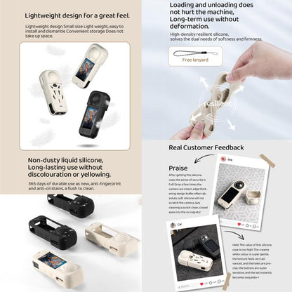 For Insta360 X5 STARTRC Silicone Protective Cover with Lens Cover - ORIWHIZDJI & Insta360 AccessoriesInsta360 X SeriesProtection & Cases