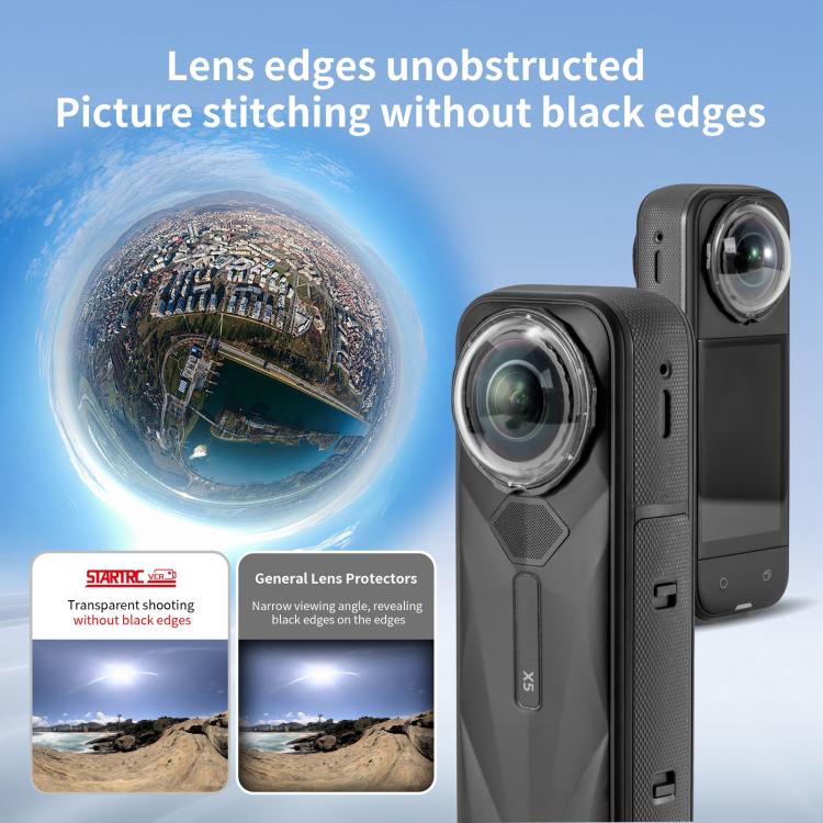 For Insta360 X5 STARTRC Slim Protective Lens Guad PC Lens Cover, Slim PC Lens Cover - ORIWHIZDJI & Insta360 AccessoriesInsta360 X SeriesLen Accessories
