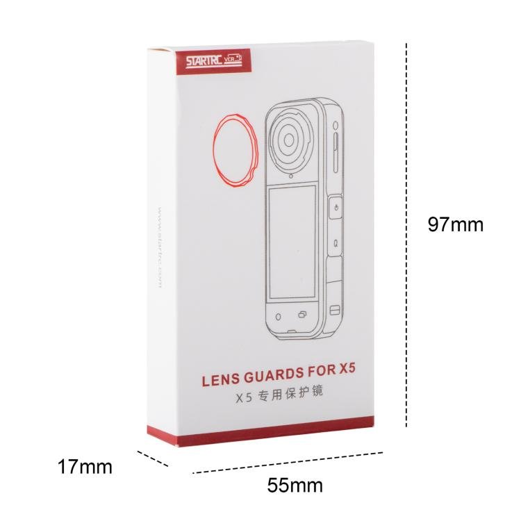 For Insta360 X5 STARTRC Slim Protective Lens Guad PC Lens Cover, Slim PC Lens Cover - ORIWHIZDJI & Insta360 AccessoriesInsta360 X SeriesLen Accessories