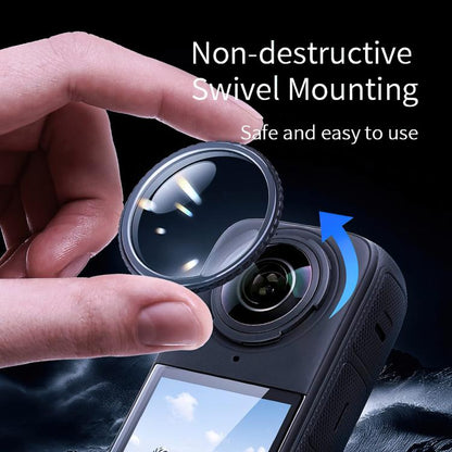 For insta360 X5 STARTRC Swivel Protective Lens Guad Glass Lens Cover, Glass Lens Cover - ORIWHIZDJI & Insta360 AccessoriesInsta360 X SeriesLen Accessories